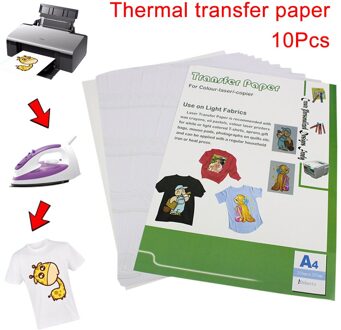 10 Pcs Warmte Print Transfer Papier Afdrukken Inkjet A4 210 Mm X 297 Mm Voor Lichte Kleur Stof GV99