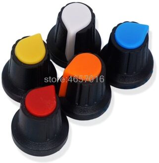 10 Pcs WH148 potentiometer Schakelaar Cap Plastic Knop Plum Handvat 15X17mm AG2 Handvat 6 MM ZWART ROOD GEEL ORANJE WIT