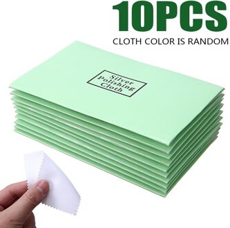 10 Pcs Zilveren Schoner Doek Sieraden Polijsten Cleaner Wrijven Buffing Gold Clean Tool Anti Aanslag Diy Maken Gereedschap