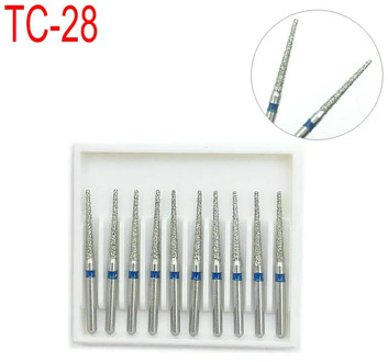 10 Pieces/box Dental High Speed Bur Diamond Polishing Tooth Drill Dentistry Equipment TC-28