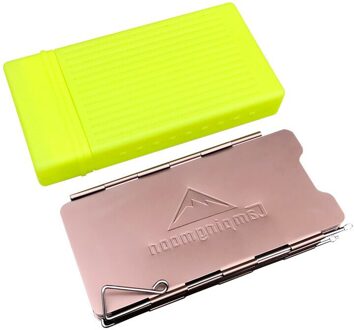 10 Plaat Bronskleurige Vouwen Outdoor Camping Koken Gasfornuis Voorruit Aluminium Wind Screen Koken Shield wit