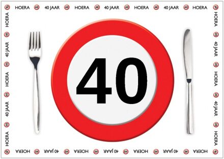 10 placemats 40 jaar van papier - Placemats Multikleur