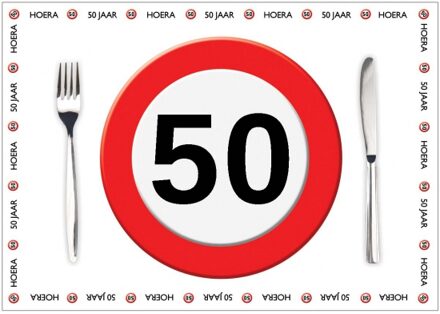 10 placemats 50 jaar van papier - Placemats Multikleur