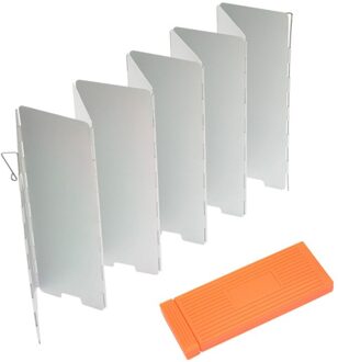 10 Platen Voorruit Outdoor Aluminium Vouwen Outdoor Camping Koken Fornuis Gasfornuis Voorruit Wind Screen