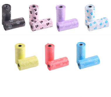 10 Rolls/150 Pcs Afbreekbaar Hond Afval Kak Tas Met Printing Doggy Bag Huisdier Afval Schoon Kak zakken Gemak