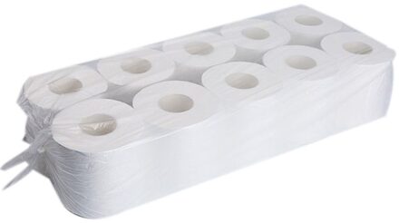 10 Rolls Familie Toiletpapier Ultra Zachte Houtpulp 3-Lagen Verdikte Taaiheid Sterkte Zacht Zachte Bad Weefsel