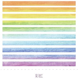 10 Rolls/Pack Wizard Regenboog Vergulden Washi Tape Set Diy Decoratie Scrapbooking Planner Plakband Label Sticker Briefpapier