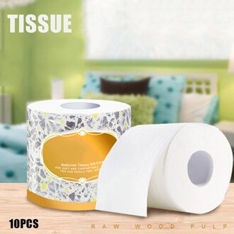10 Rolls Toilet Paper 3-ply Bath Tissue Bathroom White Soft Home Hotel Public