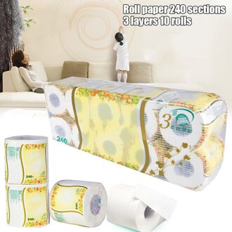 10 Rolls Toiletpapier Tissue 3 Layer Witte Zachte Huidvriendelijke Voor Badkamer Thuis WH998