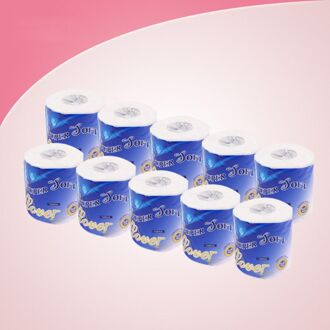 10 Rolls Zachte Natuurlijke Houtpulp Toiletpapier 3-Ply Papier Huishoudelijke Bad Weefsels