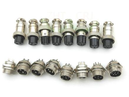 10 Set GX16 16 Mm 2pin 3pin 4Pin 5pin 6pin 7pin 8Pin 9pin 10pin16mm Audio Chassis Mount Connector