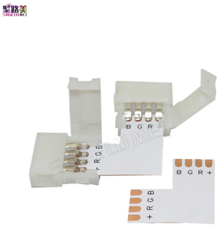 10 set L Shape LED Connector 2 pin/3 pin/4 pin/5pin solderless For 8mm/10mm/12mm 5050/ws2811/ws2812b RGB/ RGBW/ WW SMD LED Strip