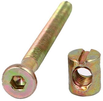 10 Set M6x70mm Inbussleutel Drive Socket Cap Meubels Bout met M6x12mm Vat Moer