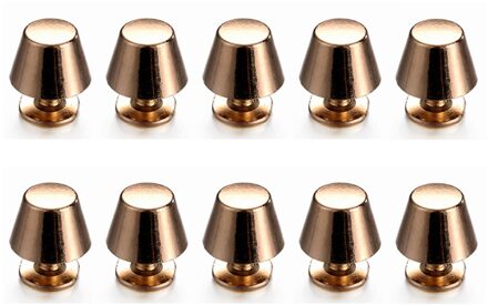 10 set/zak 10/12mm DIY Band Klinknagels Schroef Emmer Dome Bolt Platte Kop Schroeven Punk Metal Nail Doek knop Bagage Doek Craft goud / 12mm