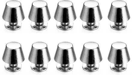 10 set/zak 10/12mm DIY Band Klinknagels Schroef Emmer Dome Bolt Platte Kop Schroeven Punk Metal Nail Doek knop Bagage Doek Craft zilver / 12mm