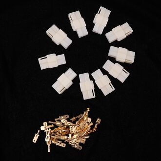 10 Sets 2 Pin 6.3 Mm 2 P Terminals Block Socket Scooter Motorfiets