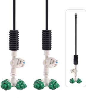 10 Sets 4-weg Misting Nozzles Kit Tuin Kas Atomisatie Irrigatie Sproeier Koeling Landschapsarchitectuur Bevochtiging Sprinklers
