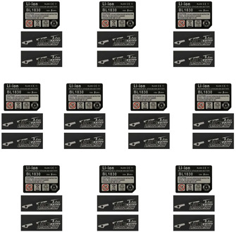10 Sets BL1830 Label Li-Ion battery 18V 3.0Ah 4.0Ah 5.0Ah 6.0Ah 9Ah Sticker Tag For Makita 18V Battery Logo Drill Hammer Wrench