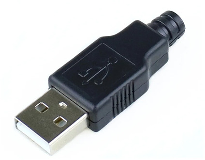 10 Sets DIY USB Connector Plug A Type Male 4 Pin Assembly Adapter Socket Solder Type Black Plastic Shell For Data Connection