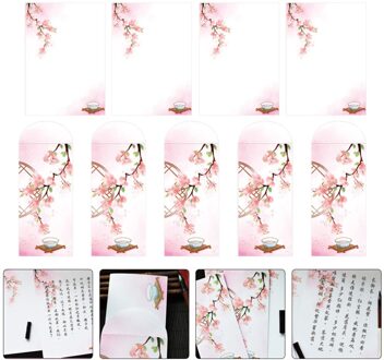 10 Sets Mooie Envelop En Briefpapier Kit Briefpapier Enveloppen Set