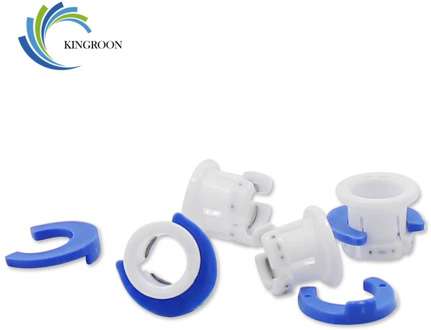 10 sets Pneumatic Connectors White Bowden Tube Clamp Blue Pipe Horse Clip Fixed 6mm 3D Printer Parts Shoe Coupling Collet Part