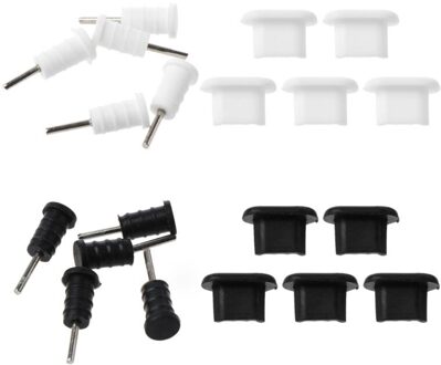 10 Sets Poort Opladen Micro Usb Plug Bescherming 3.5Mm Koptelefoon Jacksets Dustpremoval Tool Fooof Sim-kaart Rr Smart Telefoon