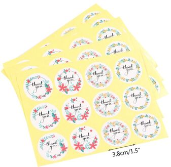 10 Sheets/120 Stickers Krans  "Dank U " Letters Print Label Stickers Craft"