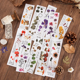 10 Sheets Flower Stationery Sticker Planner Scrapbooking Sticker Journal Diary Diy Decorative Label Craft Stickers For Kids