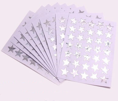 10 Sheets/Pack Ster Serie Decoratieve Stickers Diy Briefpapier Stok Label Voor Scrapbooking Album Dagboek Decoratie Rood