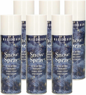 10 Sneeuwspray spuitbussen 300 ml - Decoratiesneeuw Wit