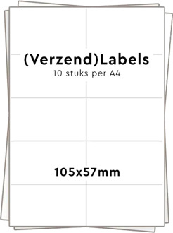 10 stickers per A4 (105x57mm)