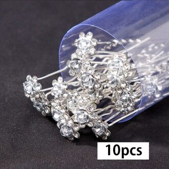 10 stk/partij Vrouwen Bridal Wedding Crystal Flower Rose Haarspeld Clip Haarspeldjes Sticks Haar Braider Styling Gereedschap Haaraccessoires