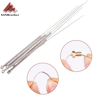 10 Stk/set 3D Printer Rvs Nozzle Cleaning Naald Boor 0.4 Mm Accessoires Reprap Ultimake Voor CR10 CR-10S Ender 3 0.3mm