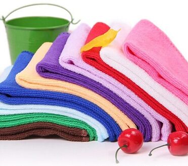 10 Stk/set Absorberende Microfiber Handdoeken Handdoek Keuken Vaatdoek Dishrag Washandje Willekeurige Kleur