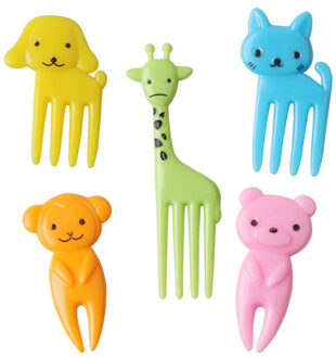 10 stk/set Dier Fruit Vork Groenten Creatieve Tandenstokers Fruit Vork DIY Ontbijt Gadgets Mode Vork Keuken Accessoires