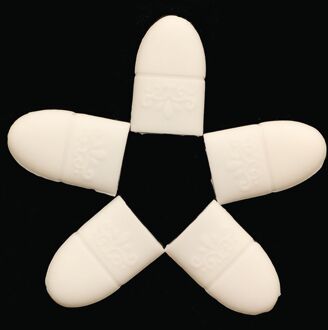 10 Stk/set Nail Art Losweken Cap Gel Polish Remover Wrap Tool Manicure Herbruikbare Wraps Rubber Remover Nail Tool wit