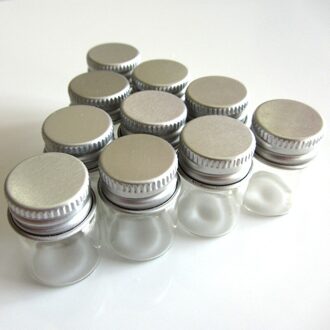 10 Stks 22x30mm 5 ml Tiny Kleine Clear Flessen Glazen Flesjes Met Schroef Caps Voor Bruiloft decoratie Kerstcadeaus