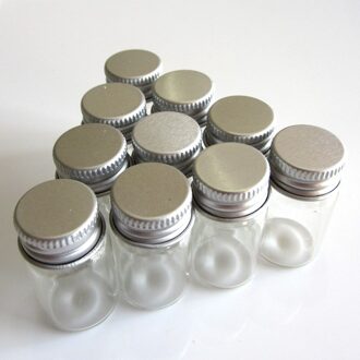 10 Stks 22x40mm 7 ml Tiny Kleine Clear Flessen Glazen Flesjes Met Schroef Caps Voor Bruiloft decoratie Kerstcadeaus