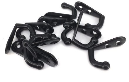 10 stks 30*12*22mm Kleine decoratieve enkele haak voor kleding muur hanger Robe Coat Muur Opknoping haken Zwart