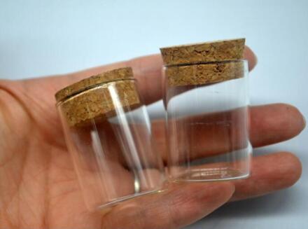10 stks 30*40mm Leuke Mini Helder Kurk Glas wishing Flessen Flesjes Potjes Containers Kleine diy Wishing fles vaas Terrarium