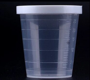 10 STKS 30 ml Plastic Afgestudeerd Laboratorium Test Cilinder Wit Deksel Clear Pp Vloeibare Maatbekers Indexering Clear Container Buis