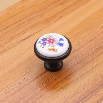 10 stks 32mm Kleurrijke Keramische ronde Kast Knoppen Deur Handgrepen Kast Lade Kast Meubels Handvat Knoppen