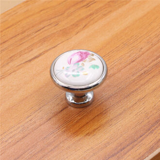 10 stks 32mm Kleurrijke Keramische ronde Kast Knoppen Deur Handgrepen Kast Lade Kast Meubels Handvat Knoppen