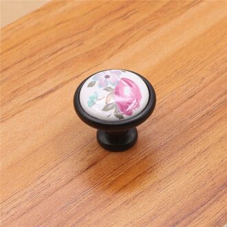 10 stks 32mm Kleurrijke Keramische ronde Kast Knoppen Deur Handgrepen Kast Lade Kast Meubels Handvat Knoppen