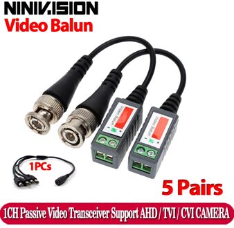 10 stks ABS Plastic CCTV Video Balun CCTV Accessoires Passieve Transceivers 2000ft Afstand UTP Balun BNC Kabel CAT5 Kabel