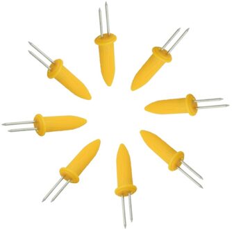 10 stks BBQ Corn Houder Vork Twin Prong Sweetcorn Spiesjes Barbecue Vork