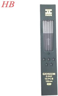 10 Stks/doos 2Mm 2B Hb Zwart 2,0Mm Vulpotlood Lood 120Mm Schrijven Briefpapier Pen Gratis Bezorging