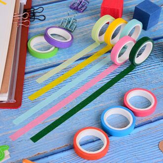 10 Stks/doos Regenboog Kleur Plakband Masking Sticky Diy Scrapbooking Decoratie Tape Zmonh Sticker Papier