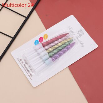 10 stks Draad Kleur Verjaardag Kaarsen Met Stand Taart Kaars Event Feestartikelen Bruiloft Decoratie H