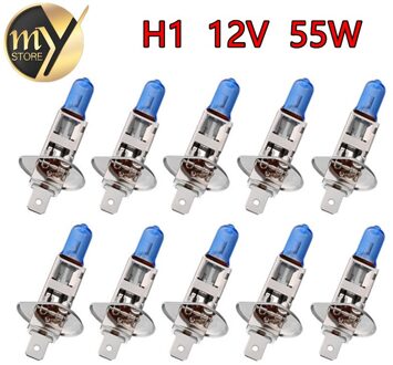 10 stks H1 55 w 12 v Super Bright White Mistlampen Halogeen Lamp High Power Auto Koplamp Lamp Auto lichtbron parking 6000 k auto
